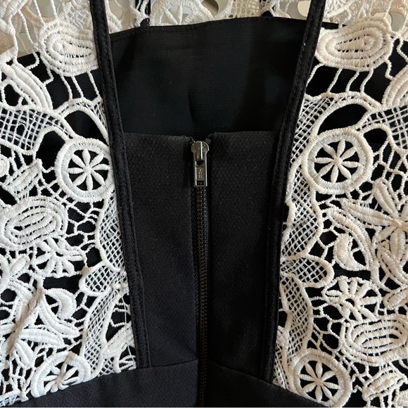 VGUC Cooper St Dress Black Skirt and White Lace top half Size 4 - Picture 6 of 11
